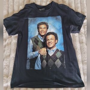 Black Graphic T-Shirt with Portrait Design